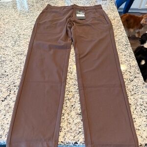 NWT Fabletics The Don Trouser Cacao Slim Fit - 31x32